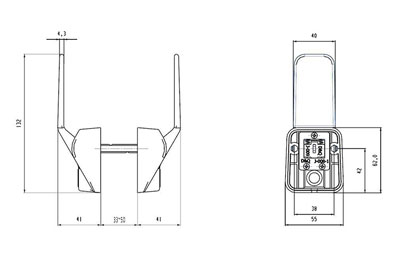 Межкомнатный нажимной врезной замок серии MG3811 
